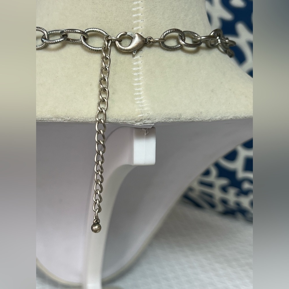 Boho Silver and Multicolor Statement Necklace - Picture 6 of 6